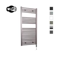 Elektrische Radiator Sanicare HWV Met Wifi 111,8x45 cm Inox Look 596W Met Thermostaat Chroom Rechtsonder Sanicare - thumbnail
