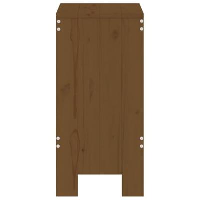 Barkrukken 2 st 40x36x75 cm massief grenenhout honingbruin