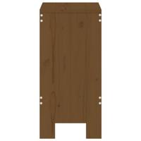 Barkrukken 2 st 40x36x75 cm massief grenenhout honingbruin - thumbnail