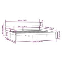 Bedframe massief grenenhout 200x200 cm - thumbnail