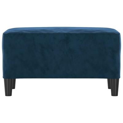 Bankje 70x35x41 cm fluweel blauw - thumbnail