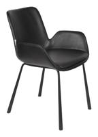 Zuiver Eetkamerstoel 'Brit' PU leer, kleur Zwart - thumbnail