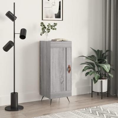 Dressoir 34,5x34x90 cm bewerkt hout grijs sonoma eikenkleurig