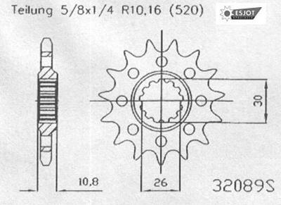 ESJOT Sprocket 520 16z racing