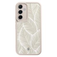 Samsung Galaxy A55 beige case - Palmy leaves beige - thumbnail