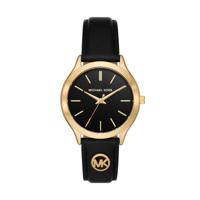 Horlogeband Michael Kors MK7482 Leder Zwart 18mm - thumbnail
