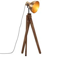 VidaXL Vloerlamp 25 w e27 45x45x120 cm antiek messingkleurig - thumbnail