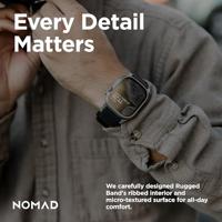 Nomad Rugged horlogeband / zilveren hardware 45/46/49 mm - Black - thumbnail