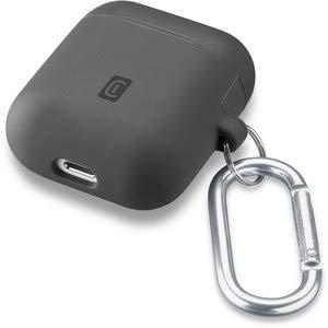 Cellularline Bounce Soft Touch Siliconen AirPod case met haak voor Apple AirPods 1 & 2