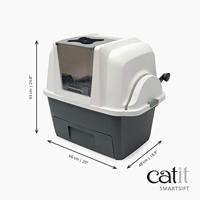 Cat It - SmartSift kattentoilet incl 4 afvalzakken - Antraciet/wit - thumbnail