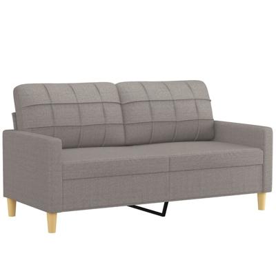 2-delige Loungeset met kussens stof taupe