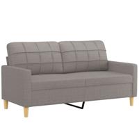 2-delige Loungeset met kussens stof taupe - thumbnail