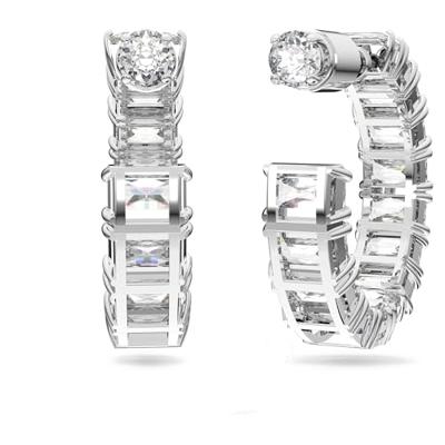 Swarovski 5612673 Oorringen Millenia 0,7 x 27 mm zilverkleurig-wit