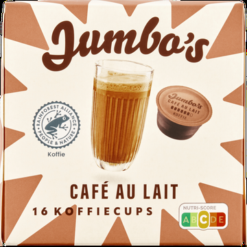 Jumbo's Cafe au Lait Dolce Gusto Compatible Koffiecups 16 Stuks Jumbo's Cafe au Lait Dolce Gusto Compatible Koffiecups 16 Stuks
