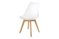 Design Stoel SCANDINAVIA MEISTERSTÜCK transparant wit kunststof beukenhout naturel - 44164 - thumbnail