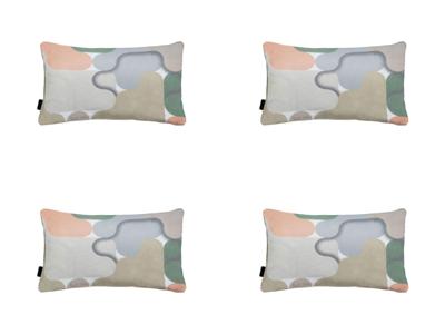 Sierkussen ca. 30x50 cm Grafi salmone (4 stuks) Madison - Madison