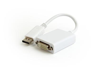 DisplayPort M - DVI F adapterkabel 10 cm wit v1.2