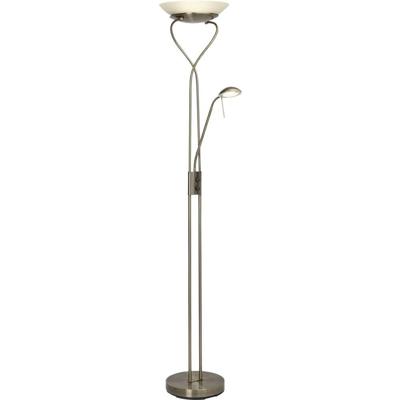 Brilliant Ollie LED-uplight met leeslamp LED 18 W Energielabel: F (A - G) Messing