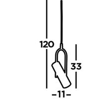 Searchlight Design hanglampTelescope - 1891-1BK - thumbnail