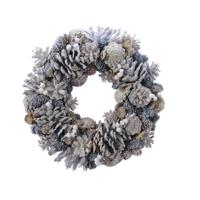 Krans dennenappel glitter Ø34x9cm - thumbnail