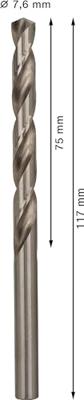 Bosch Accessoires Metaalboren HSS-G, Standard 7,6 x 75 x 117 mm 10st - 2608585504 Bosch Accessoires Metaalboren HSS-G, Standard 7,6 x 75 x 117 mm 10st - 2608585504