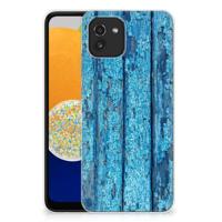 Samsung Galaxy A03 | Bumper Hoesje | Wood Blue - thumbnail