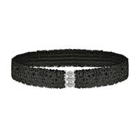 Riem pailletten zwart - thumbnail