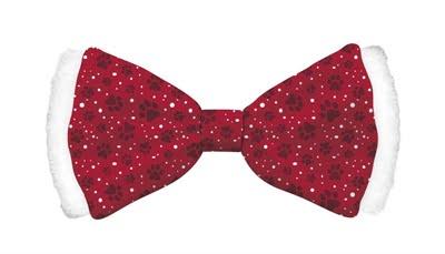 Kerst vlinderstrik hond satin rood L Kerst vlinderstrik hond satin rood L