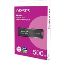 Externe Harde Schijf Adata SC610-500G-CBK SSD 500 GB SSD - thumbnail