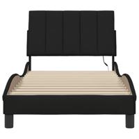 Bedframe zonder matras 80x200 cm stof zwart - thumbnail