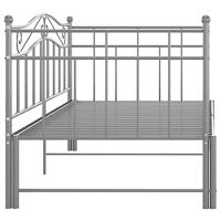 Slaapbankframe uittrekbaar metaal grijs 90x200 cm - thumbnail