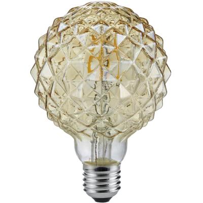 LED Filament Lamp E27 4W Warm Wit 2700K Amber Aluminium - Trion Globin