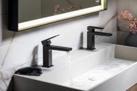 Sapho Dimy wastafelkraan zwart mat - thumbnail