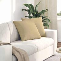 Sofa Kussens 2 pcs Grijs groen 50 x 50 cm Katoen Stof - thumbnail