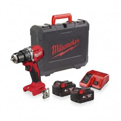Milwaukee m18 blpdrc-422c m18 klopboormachine 60nm compact brushless, 1 x 4,0 ah 1x 2,0ah - 4933492825