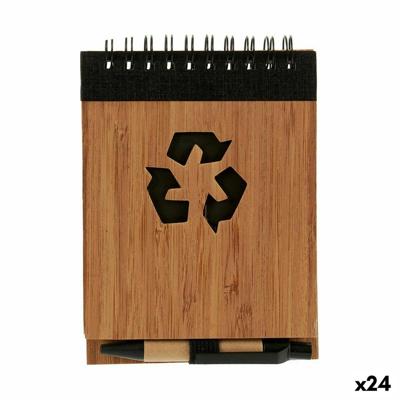 Spiraalnotitieblok met Pen Bamboe 1 x 10 x 13 cm (24 Stuks)
