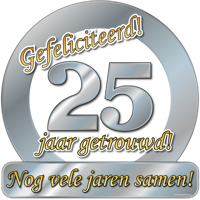 Huldeschild 25 jaar getrouwd - thumbnail