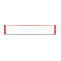 VidaXL Tennisnet 500x100x87 cm polyester zwart en rood - thumbnail