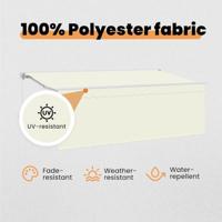 VidaXL Inklapbaar zonnescherm crème 350 x 200 cm - thumbnail