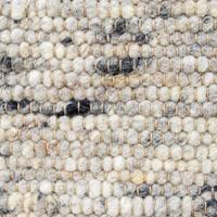 Tapeso Wollen vloerkleed handweef Ylva - grijs - 90x160 cm - thumbnail