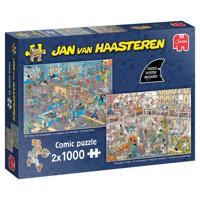 Jan van Haasteren - De Verbouwing & Doe-Het-Zelfwinkel Puzzel 2x 1000 Stukjes - thumbnail