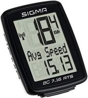Sigma BC 7,16 ATS Kilometerteller 7 functies - Zwart - thumbnail