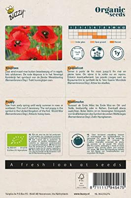 Biologische Papaver, Klaproos Rood