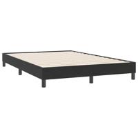 Boxspring met matras fluweel zwart 160x220 cm - thumbnail