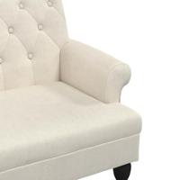 Bankje met rugleuning 120x62x75,5 cm linnen - thumbnail