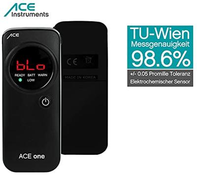 ACE one Alcoholtester Zwart 0 tot 4 ‰ Incl. display, Countdown-functie, Weergave van verschillende eenheden ACE one Alcoholtester Zwart 0 tot 4 ‰ Incl. display, Countdown-functie, Weergave van verschillende eenheden