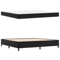Bedframe met matras Zwart 200 x 200 cm Kunstleer - thumbnail