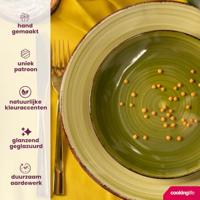 Cookinglife Serviesset Delice Groen 18-delig / 6 personen - 6 dinerborden, 6 diepe borden en 6 ontbijtborden - thumbnail