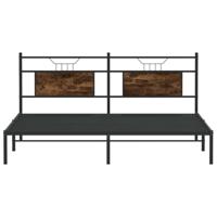 Bedframe zonder matras 183x203 cm spaanplaat gerookt eiken - thumbnail