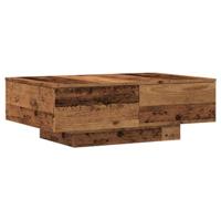 Salontafel 90x60x31 cm bewerkt hout oud houtkleurig - thumbnail